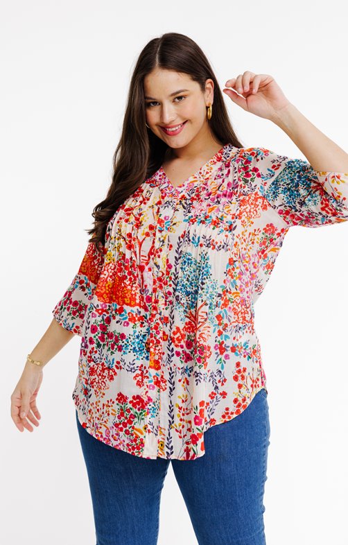 Chemise plissée en voile de coton