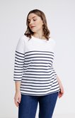 Tee-shirt marinière col bateau 