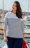 Tee-shirt marinière col bateau 