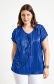 Tee-shirt plissé détail métallisé