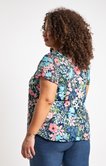 Tee-shirt imprimé floral avec pampilles