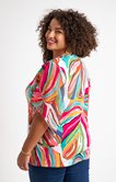 Poncho palmes multicolore et collier