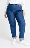 Pantalon jean broderie ceinture