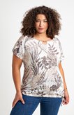 Tee-shirt imprimé feuillages multicolore