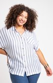 Chemise rayée manches courtes