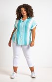 Chemise rayée boutons nacrés