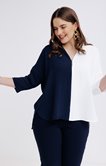 Blouse bicolore