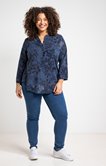 Blouse denim avec paillette