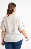 Blouse en lin patch