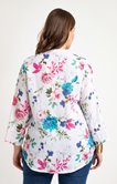 Chemise à fleurs en lin