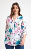 Chemise à fleurs en lin