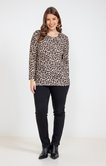 Tee-shirt maille chaude imprimé léopard 