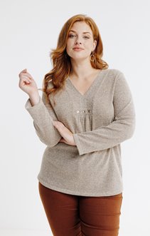 Pull tunique avec boutons fantaisies