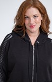 HOODY ZIPPE AVEC EMPIECEMENTS FILET