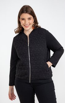 Gilet bi-matière matelassé et maille