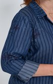 Chemise rayée en lyocell imprimé fleurs