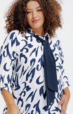 CHEMISE IMPRIMEE AVEC CRAVATE UNIE 