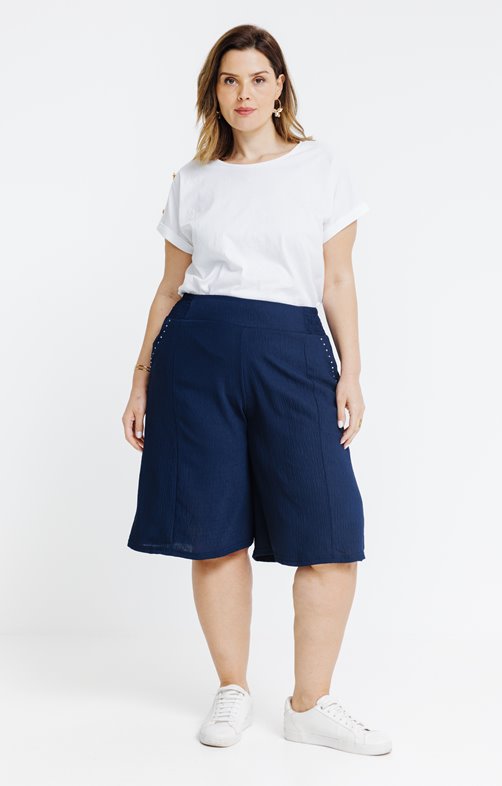Jupe culotte courte évasée