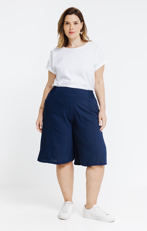 Jupe culotte courte évasée