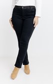 Pantalon stretch brodé ceinture