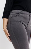 Pantalon droit denim gris superstretch