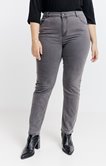 Pantalon droit denim gris superstretch