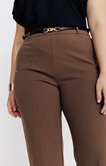 Pantalon avec clous doré et ceinture