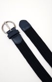 Ceinture tressée élastiquée unie