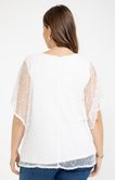 Tee-shirt forme poncho filet sequins