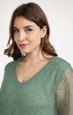 Tee-shirt forme poncho filet sequins