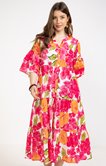 Robe longue à volants