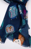 Écharpe foulard avec chouettes