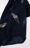 Foulard motif plume 
