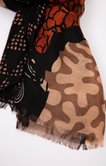 Foulard imprimé patch motif animal
