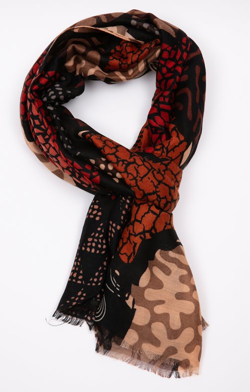 Foulard imprimé patch motif animal