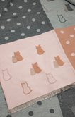 Écharpe chaude motif chat et pois