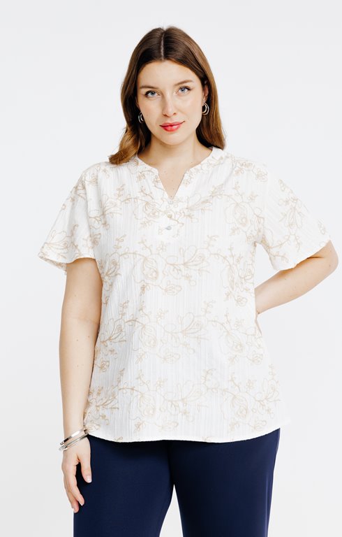 Tee-shirt manches courtes fleuri