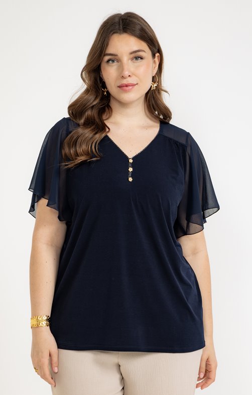 Tee-shirt bi-matière