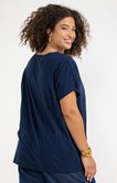Tee-shirt encolure macramé coloré