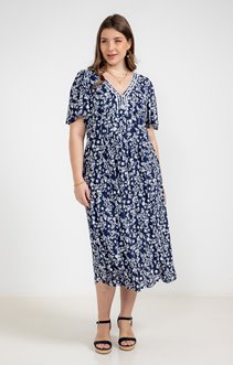 robe longue imprimée à fleurs