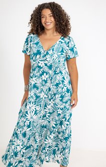 Robe longue imprimée en maille