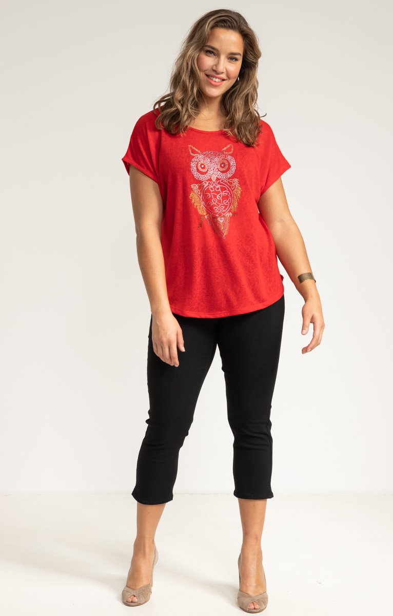 Tee-shirt UNI HIBOU STRASS - 31,96€ - Toscane