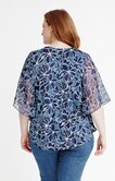 Tee-shirt forme poncho imprimé