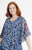 Tee-shirt forme poncho imprimé