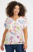 Tee-shirt manches courtes fleuri