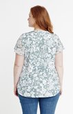Tee-shirt impimé bicolore à fleurs