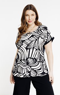 Tee-shirt imprimé bicolore