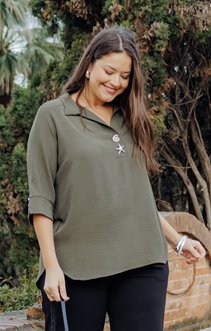 Chemise avec boutons fantaisies