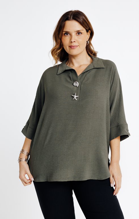 Chemise avec boutons fantaisies