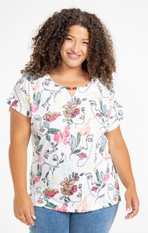 Tee-shirt à imprimé visages